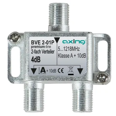Signalteiler Axing BVE 2-01P koaxial 5-1218 MHz Edelstahl 10 dB