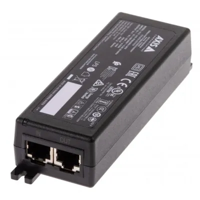 Netzteil Axis 30W Kompatibel IEEE 802.3af/at Modell 02172-003 PoE Midspan Kunststoff Schwarz