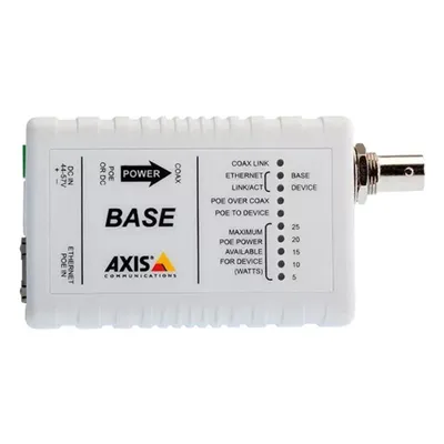 Netzteil Axis PoE+ über Koaxialbasis T8641 Kompatibel mit AXIS T8640 Kabelgebunden Weiss