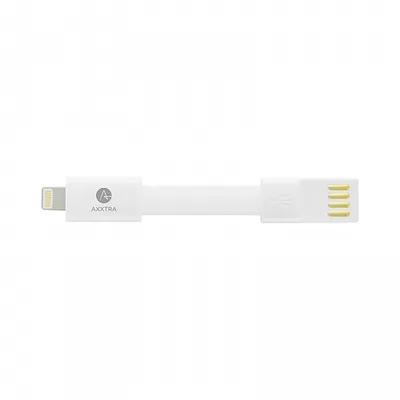 Schlüsselanhänger mit Datacable iPhone Lightning 9cm weiß