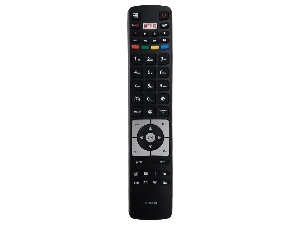azurano Ersatz für TELEFUNKEN RC5118 Universal-Smart-TV-Fernbedienung (Direkttasten für Netflix & YouTube)