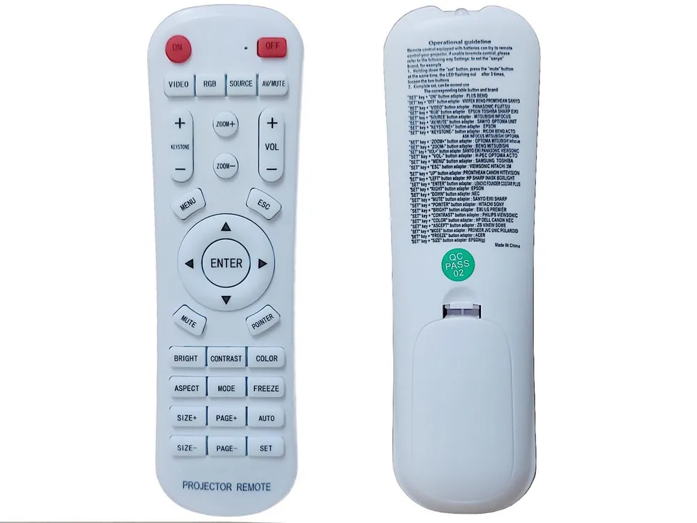 azurano Ersatz für UNIVERSAL Projector Remote Projektor Beamer Fernbedienung