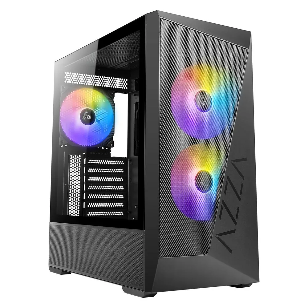 PC-Gehäuse Azza Reaver 225K01 Midi Tower ATX ARGB Gehärtetes Glas