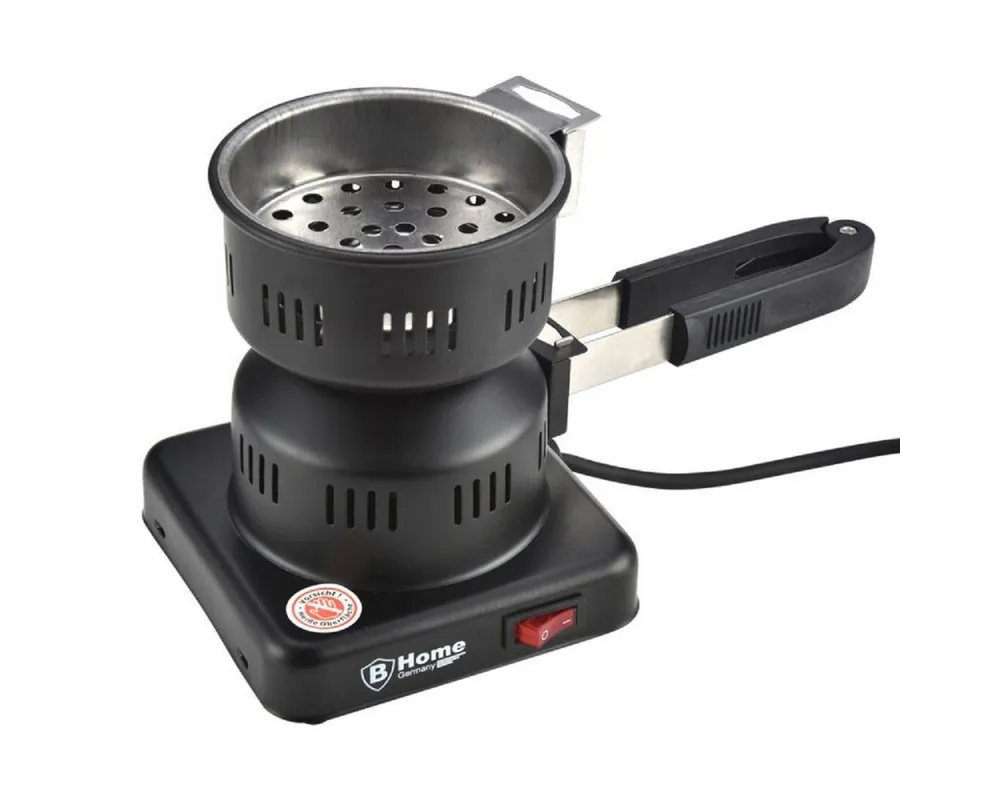 B-Home Gaskocher Elektrischer Shisha Kohleanzünder mit Greifzange "Hookah" - 450 Watt