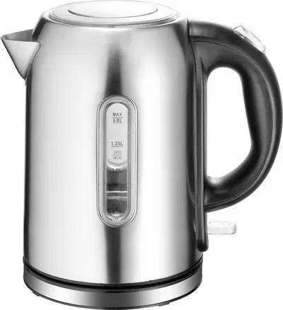 B&S Wasserkocher Wasserkocher Edelstahl 1,7 L - 2200 Watt - 360 Grad Drehung, 1.7 l
