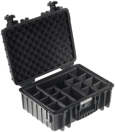B&W Case Type 5000 RPD schwarz mit Facheinteilung
