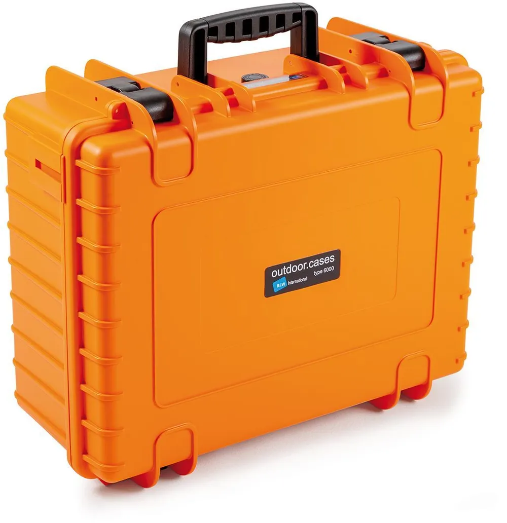 B&W Case Type 6000 RPD orange mit Facheinteilung