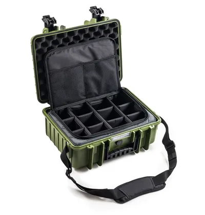 B&W Photo Set Case Typ 4000 mit Photo Bag braun grün