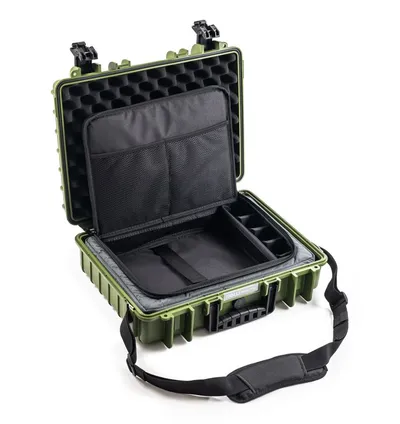 B&W Media Set Case Typ 5040 mit Laptop Bag braun grün