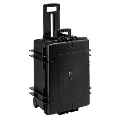 B&W 6800/B/SI Fotoausrüstungskoffer mit Rollen, Schwarz