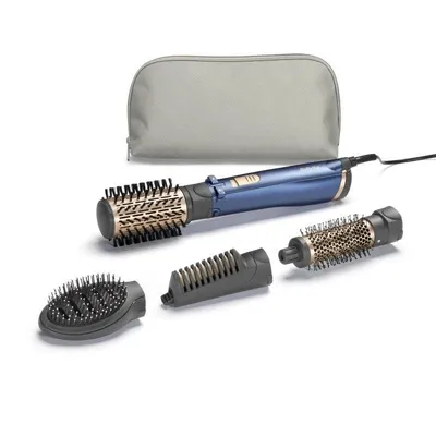 Warmluftbürste BaByliss AS965E 1000W Keramik Ionen 3 Temperaturstufen 4 Aufsätze Teal/Gold
