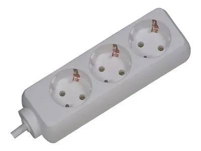 Bachmann SELLY, Steckdosenleiste, 3m, Ausgangsanschlüsse: 3, Weiß, Weiß, 3 in 1