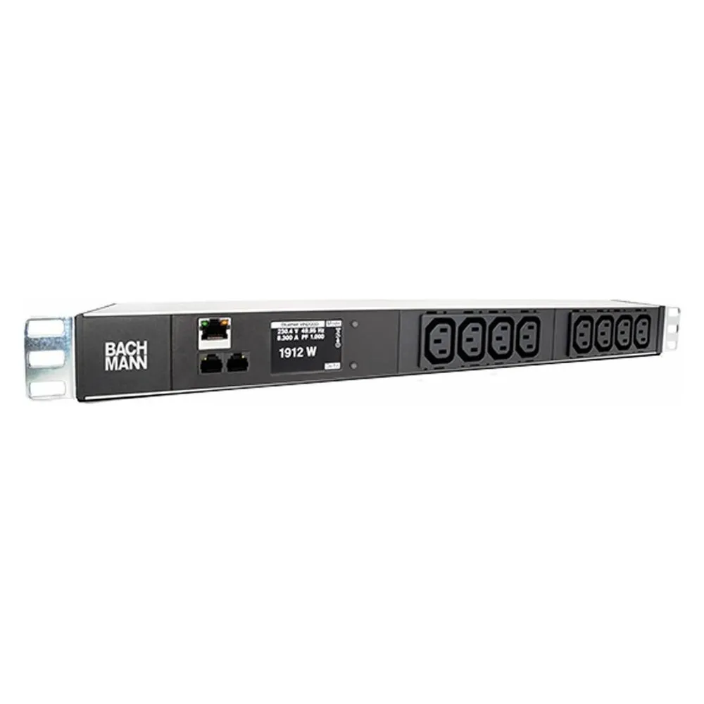 Bachmann Bach 19" PDU im HE 8-fach IEC320 C13 2m Monitored TCP/IP
