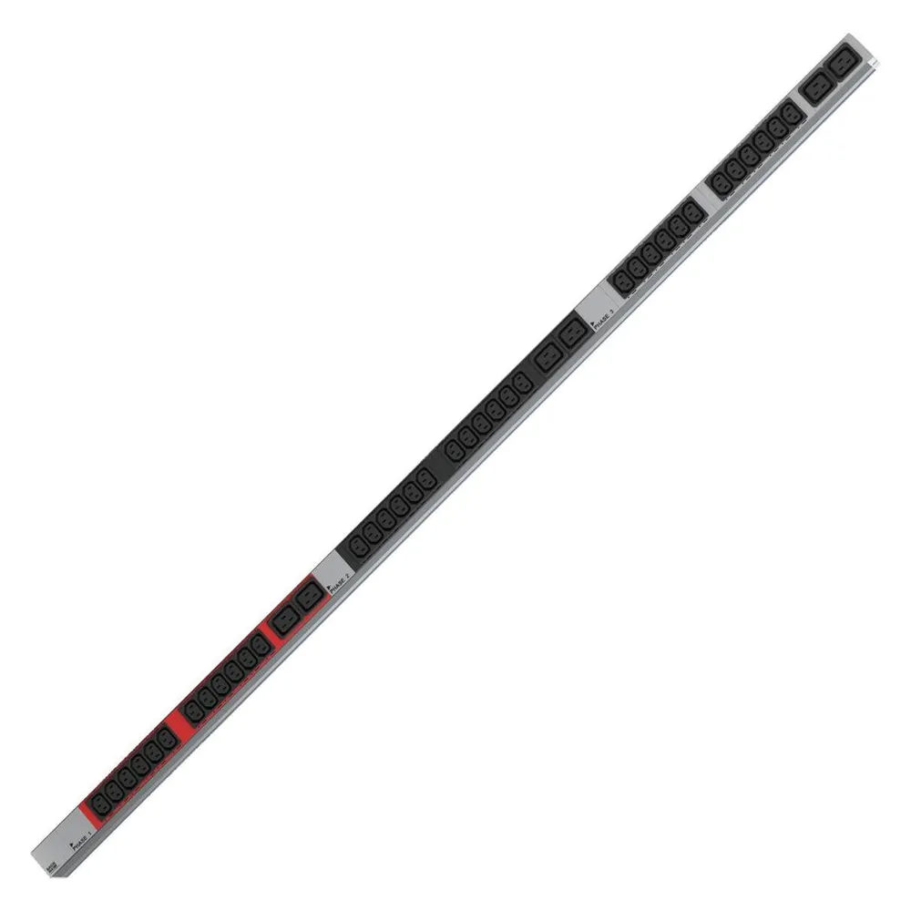 Bachmann IT PDU ALU 1HE 36x C13 6x C19 CEE 3x16A rot