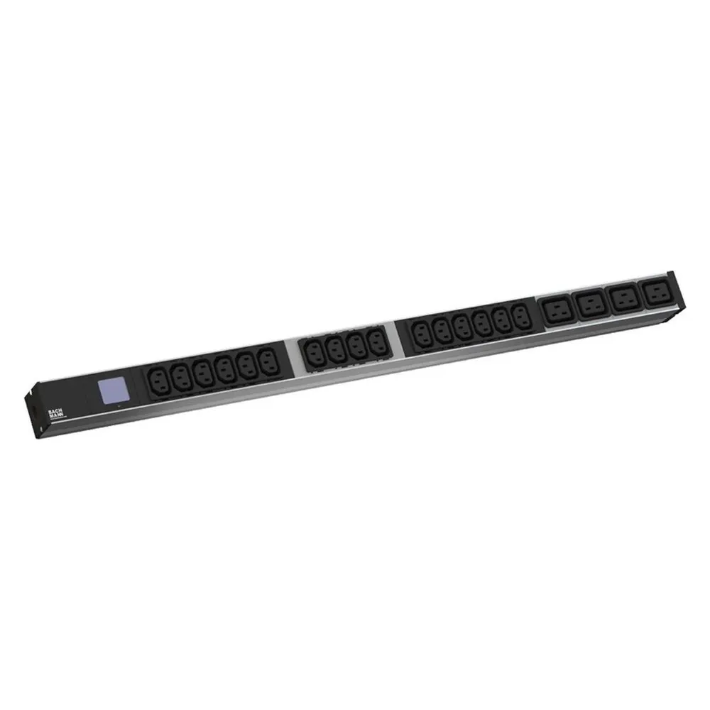 Bachmann BN0500 48,26cm 19Zoll PDU 1HE 16xC13 4xC19 Leistungsmessung Anschluss CEE 16A blau
