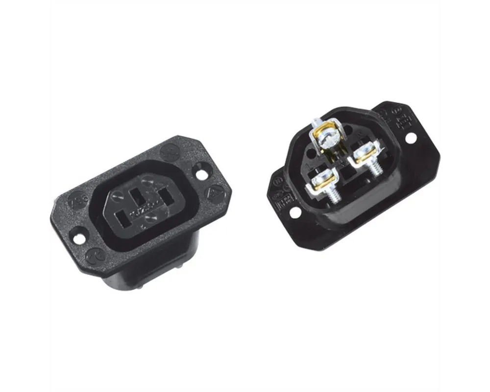 Bachmann Kaltgerätedose IEC320 C13 Stromadapter, 0 cm, mit Schraubanschlüssen schwarz, 917.171