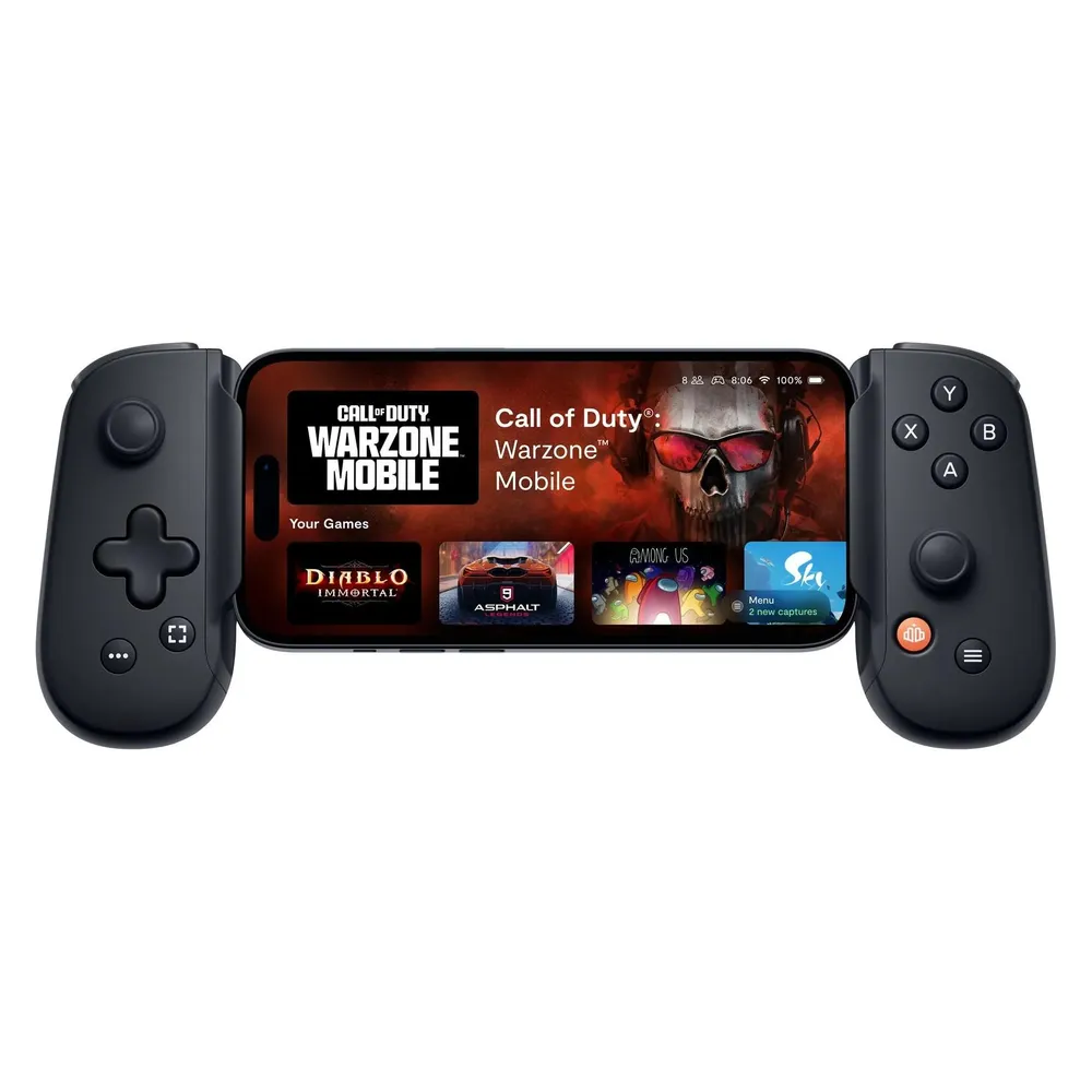 Backbone One PlayStation V2 Gamepad für iPhone Schwarz Lightning 12 Tasten