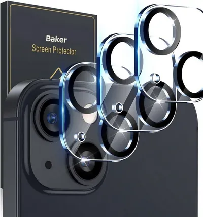 Baker Schutzfolie 3x Kameraschutz Panzer Folie iPhone 17 16 15 14 13 12 Pro Max Plus Air, (3 Pack), Mini, Abdeckung Glas Folie Kamera, Panzerfolie Schutzglas, Ultra-Klar