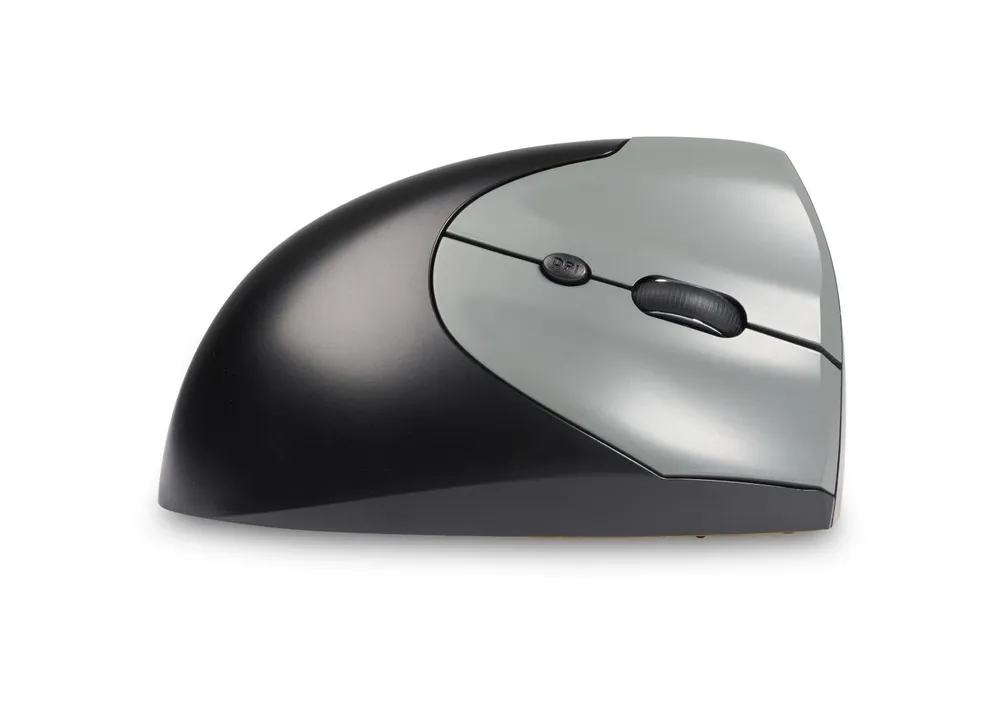 Maus BakkerElkhuizen Handshake RF Wireless Bluetooth USB-C 6400DPI Schwarz Grau Ergonomisch