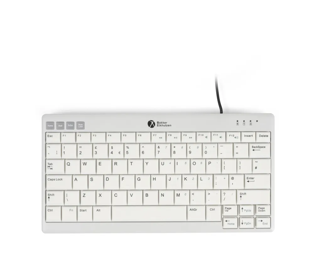 Tastatur BakkerElkhuizen UltraBoard 950 V2 Scissor QWERTZ USB kompakt grau