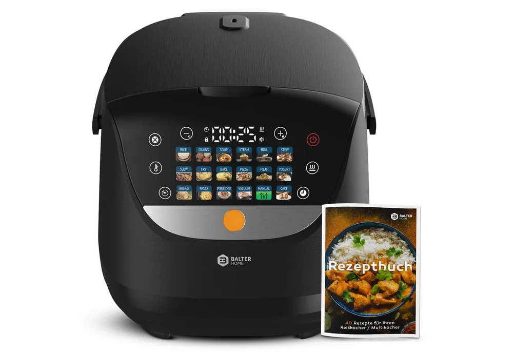 Balter Reiskocher Balter MK-01 Reiskocher Multikocher mit 18 Programme, 930 W, 18 Programme, Dampfgarer, Warmhaltefunktion & Timer