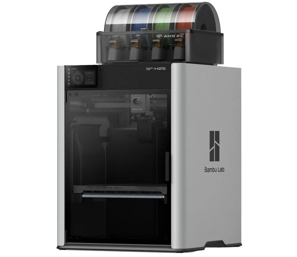 Bambu Lab 3D-Drucker Bambu Lab H2S AMS 2 Pro Combo 3D-Drucker, Vollautomatische Filamentzufuhr und -wechsel