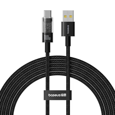 Ladekabel Baseus Gem 2 m 100 W USB-A zu USB-C Schnellladen Schwarz