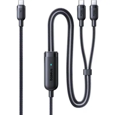 Kabel USB-C Baseus Flash 4 2-in-1 140W 1,5m Schwarz