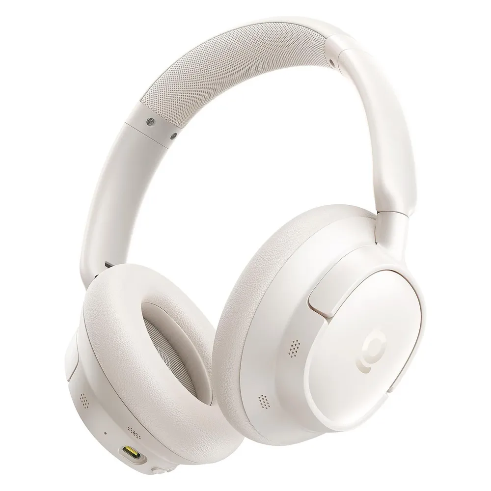 Kopfhörer Baseus Bass BH1 NC kabellos Bluetooth 6.0 mit aktiver Geräuschunterdrückung Off-White