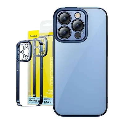 Funda para móvil Baseus Glitter Magnetic PC Blau Transparent für iPhone 14 Pro