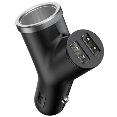 Auto-Ladegerät Baseus CCALL-YX01 2 USB-A Ports 3.4A Schwarz