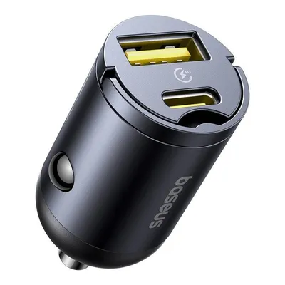 Autoladegerät Baseus Tiny Star Mini USB-C und USB-A Schwarz