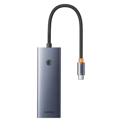 Baseus Hub 5in1 UltraJoy 5-Port ( 3xUSB3.0 RJ45 PD) grey