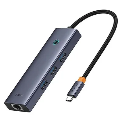 Baseus 6in1 Hub UltraJoy USB-C do HDMI4K@30Hz1+3xUSB 3.0+PD+RJ45 (space grey)