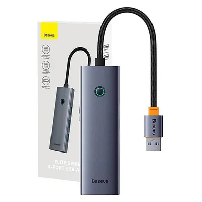 Baseus 4in1 Hub UltraJoy USB-A do 4xUSB 3.0 (space grey)