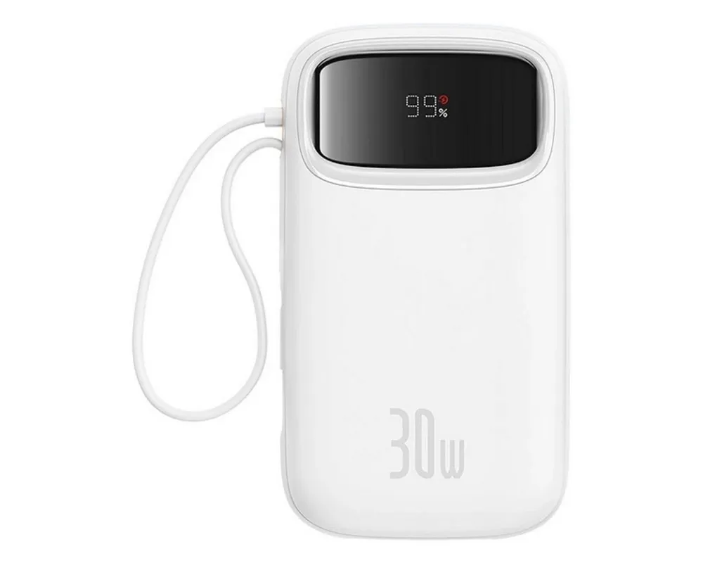 Baseus Baseus QPow 2 20000mAh 30W Powerbank mit 2 integrierten USB-C-Kabeln Powerbank