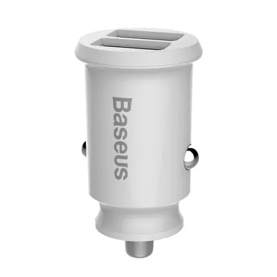 Baseus Dual USB Autoladegerät 5V 3,1A Weiß