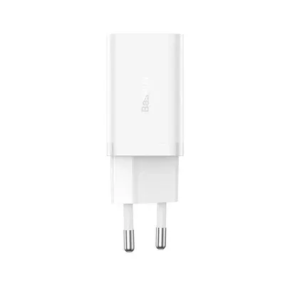 Baseus GAN5 Pro 40W Dual USB-C Schnellladegerät mit erweitertem Schutz, Weiß