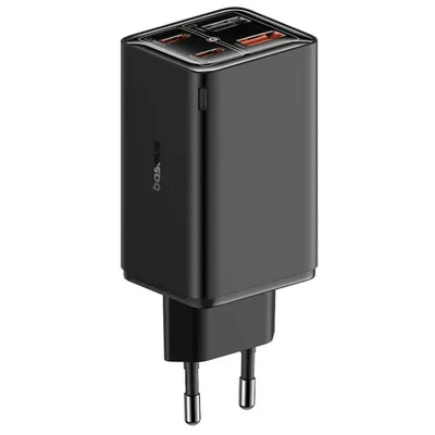 Baseus GaN6 Pro 65W Smartphone- und Laptop-Ladegerät 4 USB: 2xUSB-C/2xUSB-A Schwarz