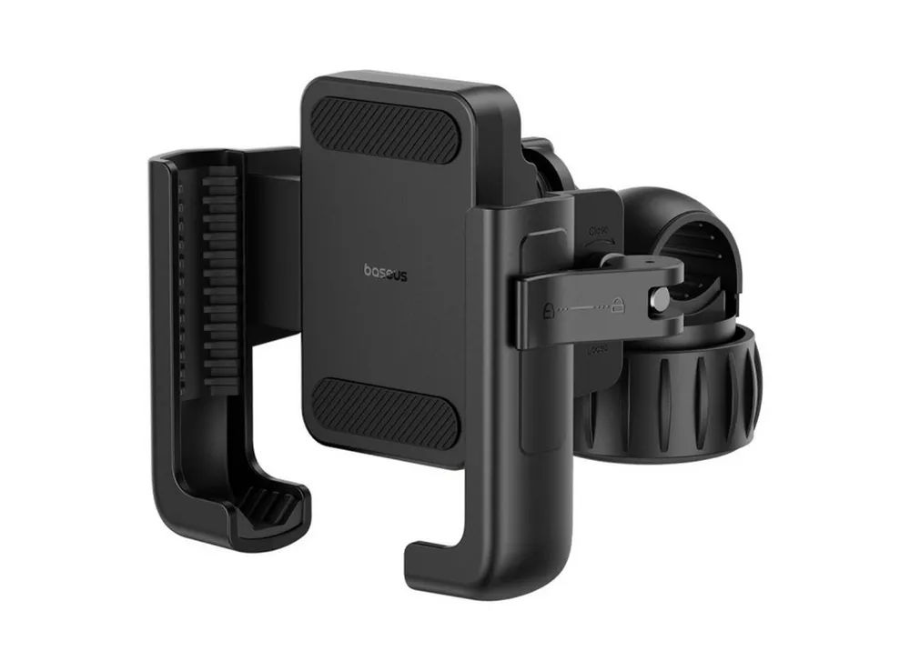 Baseus Handy-Halterung Basic GoTrip, (bis 7,2 Zoll, Einzeln, Einzeln, Vibrationsdämpfung, 360°-Rotation, werkzeuglose Montage)