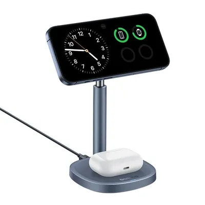 Baseus Orbit 2 Pro Smartphone-Halterung, kabelloses Laden, iPhone-Belüftung, 20 W, Grau