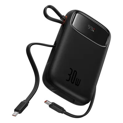 Baseus Powerbank 20000mAh 30W USB Typ-C Schwarz mit LCD-Display und Schnellladung