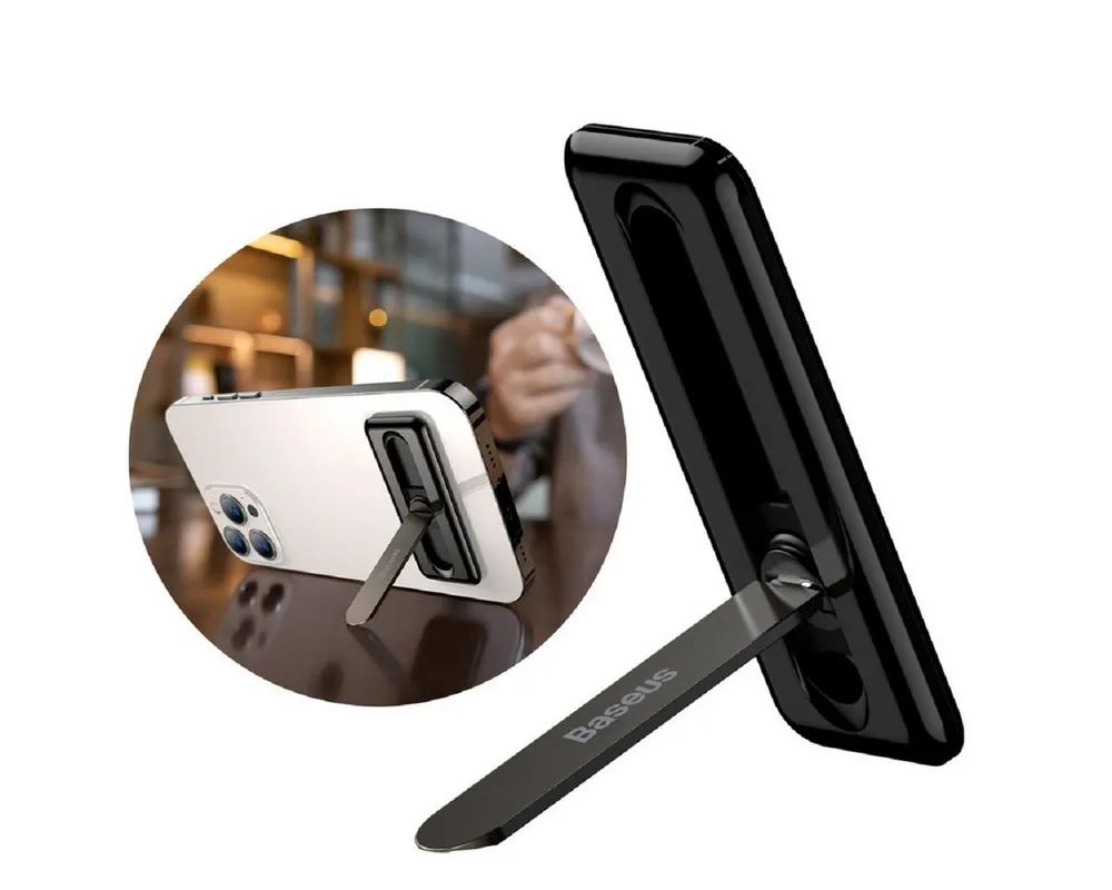 Baseus Smartphone-Halterung selbstklebender faltbarer Telefonständer schwarz