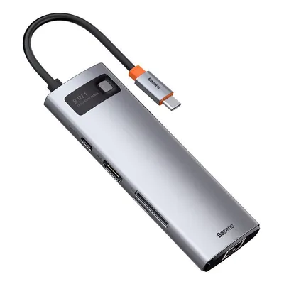 Baseus 8 in 1 Hub 100W USB-C auf HDMI/RJ45/USB-C/USB 3.2/SD Reader