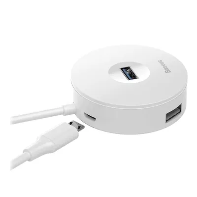 Baseus USB Hub CAHUB-F02 Weiß, 4 Ports (1 USB 3.0, 3 USB 2.0), 5Gbps, 0,25m