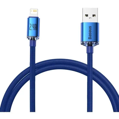USB-zu-Lightning-Kabel Baseus Crystal Shine 1,2 m Blau 2,4 A