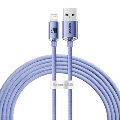 USB zu Lightning Kabel Baseus Crystal Shine 2 m Violett
