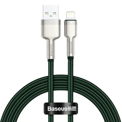 USB-zu-Lightning-Kabel Baseus Cafule 2.4A 1m Grün