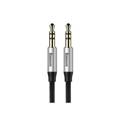 Audio-Kabel Baseus Yiven M30 3,5mm Stecker-Stecker 1,5 m Schwarz Silber