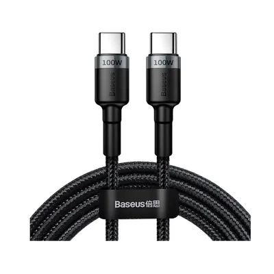 Baseus Cafule USB-C auf USB-C 5A 100W 2,0M Schwarzes Datenkabel